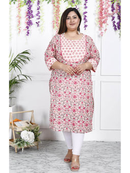 Swasti - Women Plus Size Round Neck Kurta - Multicolor