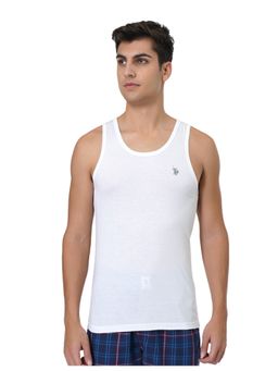 U.S. POLO ASSN. - Mens Solid Cotton Vests White