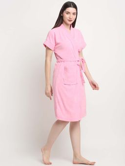 Creeva - Baby Pink Micro Terry Bath Robe