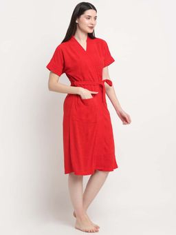 Creeva - Red Micro Terry Bath Robe