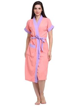 Creeva - Pink Dual Tone Micro Terry Bath Robe