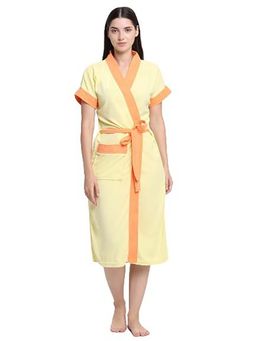 Creeva - Yellow Dual Tone Micro Terry Bath Robe