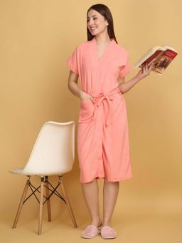 Creeva - Peach Micro Terry Bath Robe