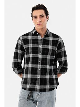Snitch - Black Checks Full Sleeves Regular Casual Shirt for Men
