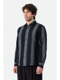 Snitch - Black Stripes Full Sleeves Regular Casual Shirt for Men