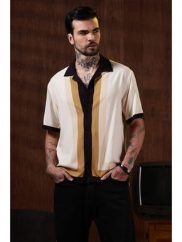 Eszett - Cream Retro Printed Shirt