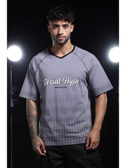 Eszett - Social Hype Grey Oversized T-Shirt