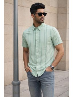 Parcel Yard - Green Casual Slim Fit Shirt's for Men