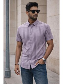 Parcel Yard - Lavender Casual Slim Fit Shirt's for Men