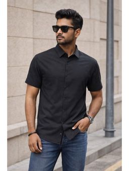 Parcel Yard - Black Casual Slim Fit Shirt's for Men