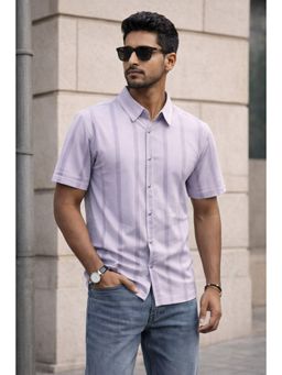 Parcel Yard - Purple Casual Slim Fit Shirt's for Men