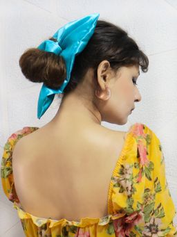 Soho Boho Studio - Soho-Square Candy Blue Scrunchie