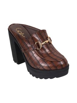 Catwalk - Casual Women Brown Mule Heels