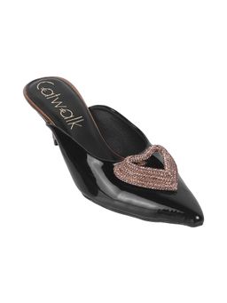 Catwalk - Casual Women Black Hot Chic Mule Heels