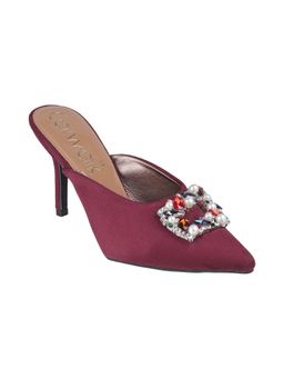 Catwalk - Casual Women Maroon Hot Chic Mule Heels
