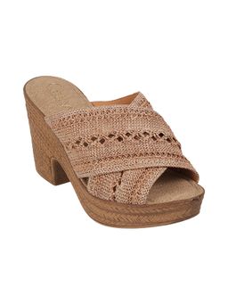 Catwalk - Casual Women Tan Boho Chic Sandal Heels