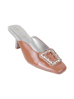 Catwalk - Casual Women Tan Hot Chic Mule Heels