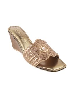 Catwalk - Casual Women Gold Boho Chic Sandal Heels