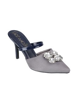 Catwalk - Casual Women Grey Boho Chic Mule Heels