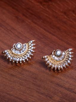 Lilly & Sparkle - Gold-Toned Contemporary Studs Earrings
