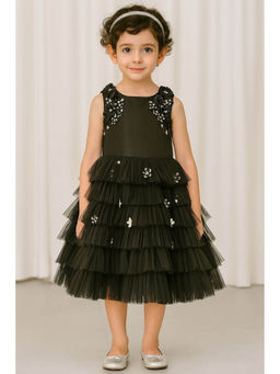 A Little Fable - Black Morning Glory Dress
