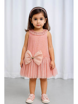 A Little Fable - Blush Bow Dress Peach