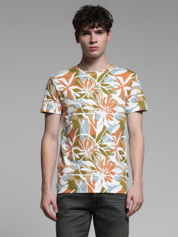 Jack & Jones - Multi-Color Floral Slim Fit T-Shirt