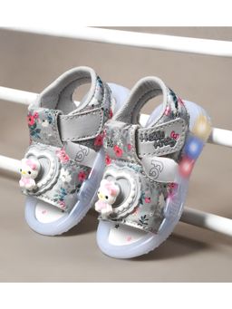 KATS - Slip-On Led Sandals with Velcro Fastening -Grey