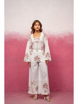 DEASHA INDIA - Kashi White Corset Kurti & Palazzo