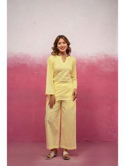 DEASHA INDIA - Syra Yellow Striped Corset Co-Ord Set