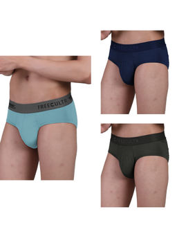 FREECULTR - Men Multi-Color Solid Pack Of 3 Briefs (Pack of 3)