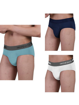 FREECULTR - Men Multi-Color Solid Pack Of 3 Briefs (Pack of 3)