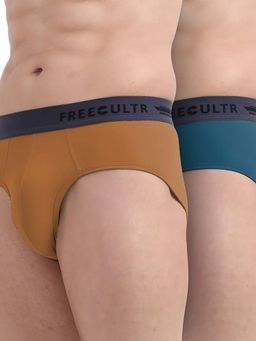 FREECULTR - Men Blue Solid Pack Of 2 Briefs (Pack of 2)