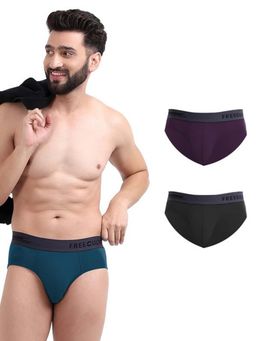 FREECULTR - Men Multi-Color Solid Pack Of 3 Briefs (Pack of 3)