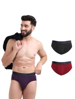 FREECULTR - Men Multi-Color Solid Pack Of 3 Briefs (Pack of 3)