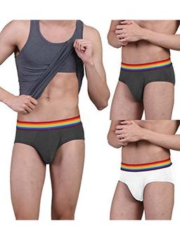 FREECULTR - Men Multi-Color Solid Pack Of 3 Briefs (Pack of 3)
