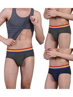 FREECULTR - Men Multi-Color Solid Pack Of 3 Briefs (Pack of 3)