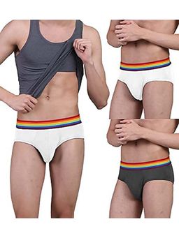FREECULTR - Men Multi-Color Solid Pack Of 3 Briefs (Pack of 3)