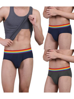 FREECULTR - Men Multi-Color Solid Pack Of 3 Briefs (Pack of 3)
