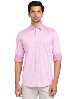 ColorPlus - Tailopink Fit Checkepink Pink Shirt