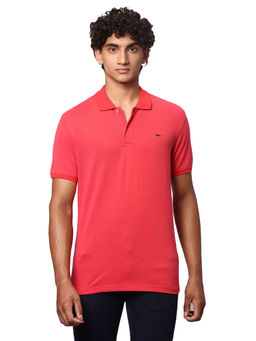 Park Avenue - Slim Fit Solid Red T-Shirt