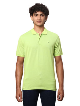 Park Avenue - Slim Fit Solid Yellow T-Shirt