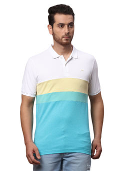 Park Avenue - Slim Fit Cut & Sew Blue T-Shirt