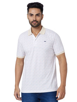 Park Avenue - Slim Fit Printed White T-Shirt