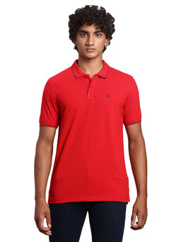 Parx - Regular Fit Solid Red T-Shirt