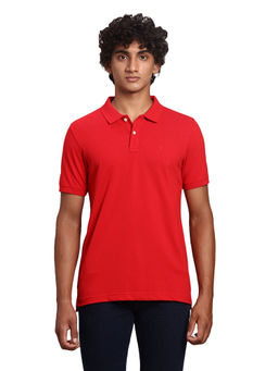 Parx - Regular Fit Solid Red T-Shirt