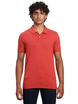 Parx - Regular Fit Solid Red T-Shirt