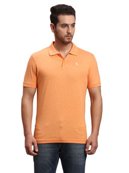 Parx - Regular Fit Printed Orange T-Shirt