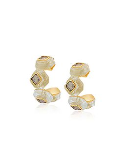 Isharya - Bling Infinity Cut Crystal Hoops