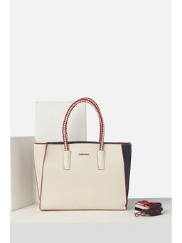 Allen Solly - Women Beige Formal Handbag with Detachable Strap